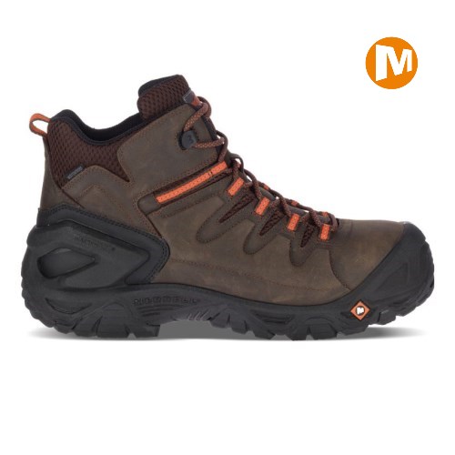 Botas de Seguridad Merrell Strongfield Leather 6" Waterproof Comp Toe Hombre MX.Z.NIU